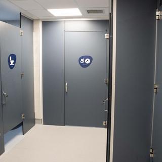 Bathroom stall doors