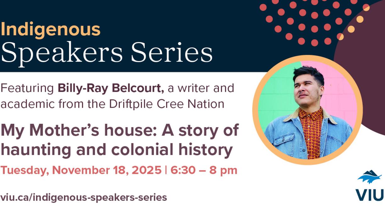 Billy Ray Belcourt Indigenous Speakers Series event graphic