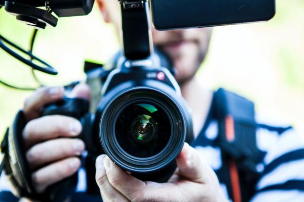 man holding camera