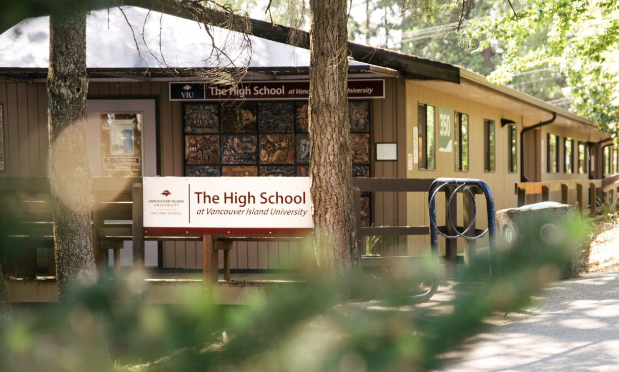 The High School building at Vancouver Island University