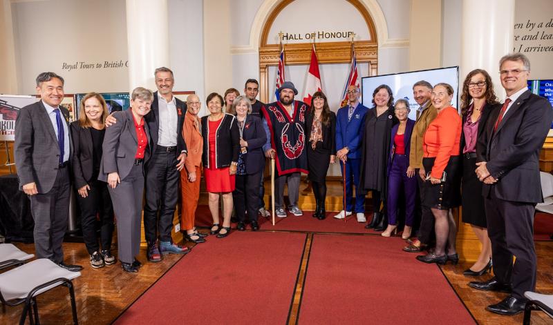 A large group of people in the Hall of Honour